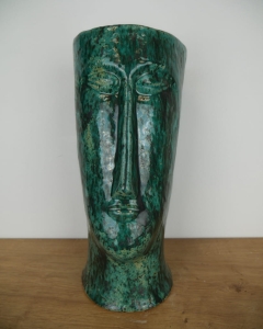 Osłonka ceramiczna "Modiglani" duża turkusowa